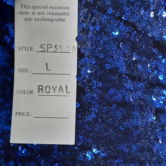 Anny Lee Womens Dress Size Large Blue Strapless Prom - Picture 6 of 9